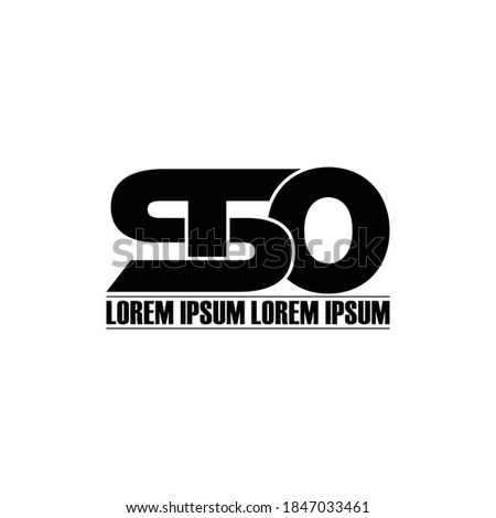 STO letter monogram logo design vector