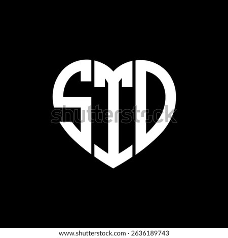STO Unique abstract monogram love shape vector logo design.
