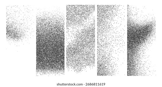 Stochastic Grain Pattern Background. Vintage gradient set with spray texture for grunge print bg..
