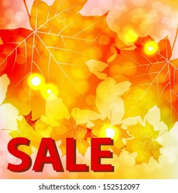 stock abstract background wave with space for text sale autumn. Vector illustration EPS10