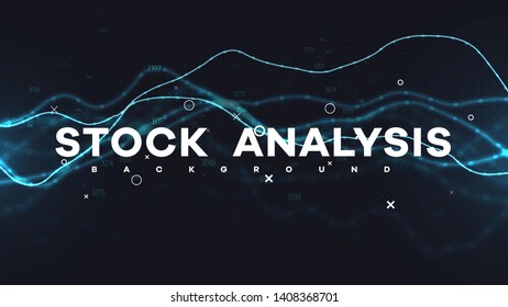 Stock analysis background.Trading strategy.  Abstract business graph consisting of blured blue points. Internet Technology concept. Financial market vector illustration