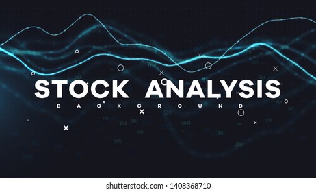 Stock analysis background.Trading strategy.  Abstract business graph consisting of blured blue points. Internet Technology concept. Financial market vector illustration