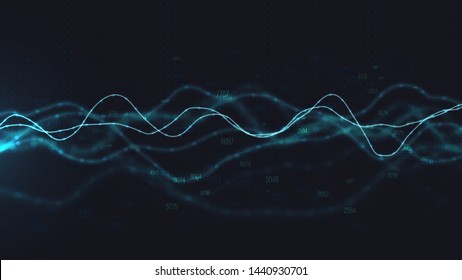 Stock analysis background.Trading strategy.  Abstract business graph consisting of blured blue points. Internet Technology concept. Financial market vector illustration