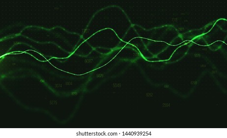 Stock analysis background.Trading strategy.  Abstract business graph consisting of blured blue points. Internet Technology concept. Financial market vector illustration