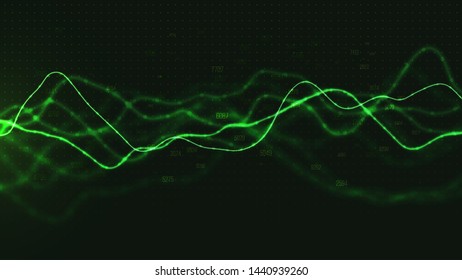 Stock analysis background.Trading strategy.  Abstract business graph consisting of blured blue points. Internet Technology concept. Financial market vector illustration