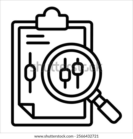 Stock Analysis Icon Element For Design