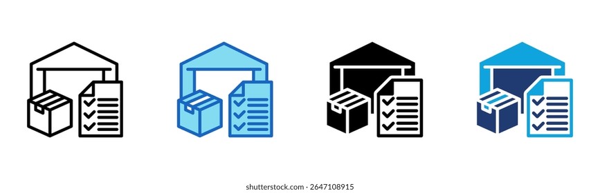 Stock Availability icon Multi Style Vector Illustration
