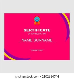 
Stock of award certificates in beautiful color shapes on transparent background - Vector