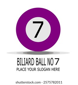 Stock billiard ball number 7 burgundy vector image