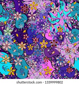 - stock. It can be used on mug prints, baby apparels, wallpaper, wrapping boxes etc. Seamless Cute fabric pattern. Vector illustration. Abstract doodles pattern. Pattern pink, black and blue on colors