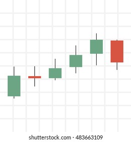 Stock Candlestick Chart Vector