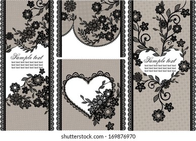 Stock card, lace