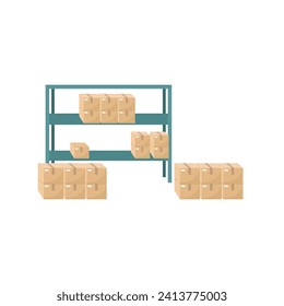 stock of carton box goods vector element design template web