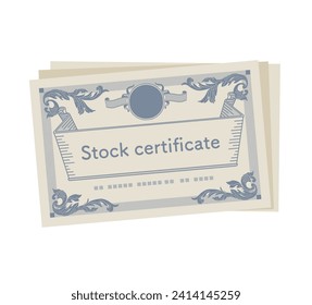 stock certificate securities.Vector art that is easy to edit.