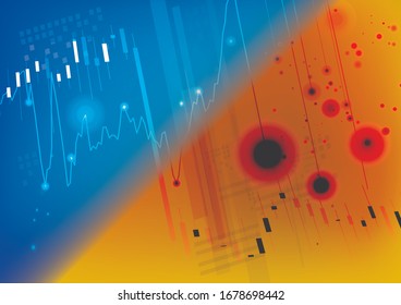 stock chart background. stock market drop sharply.