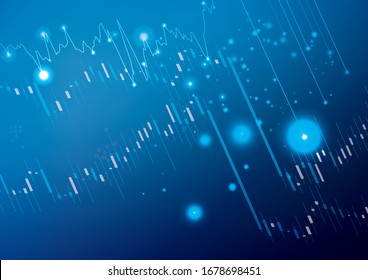fondo del gráfico de existencias. el mercado de valores cae bruscamente.