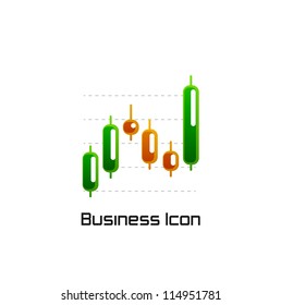 Stock chart bar icon