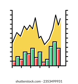 stock chart color icon vector. stock chart sign. isolated symbol illustration