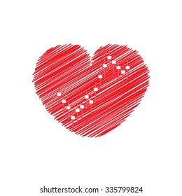 Stock chart in heart.