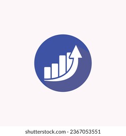 stock chart icon, as a determinant of stock selling price assessment, vector illustration