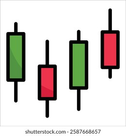 Stock Chart Icon Element For Design