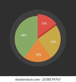 ilustração gráfico de ações para cima e para baixo adequado para design de tema financeiro