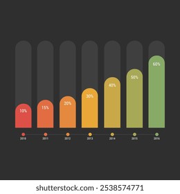 Ilustración de gráfico de acciones hacia arriba y hacia abajo adecuado para el diseño de temas financieros