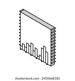 stock chart isometric icon vector. stock chart sign. isolated symbol illustration