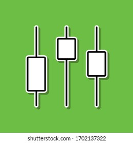 Stock chart line sticker icon. Simple thin line, outline vector of chart and diagram icons for ui and ux, website or mobile application