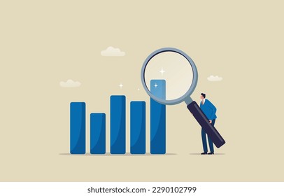 Stock Charts Enhance Analysis. Money Managers by Assets.stock exchange market report.  businessman investor analyze financial graph and chart. Illustration