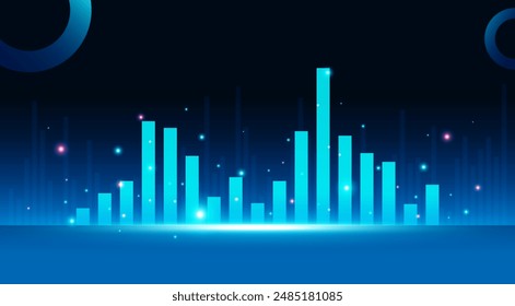 Gráficos bursátiles con concepto de mercado comercial. Concepto minimalista de comercio de fondo de criptomonedas, Invertir dinero, ganancias y pérdidas, vender y comprar acciones. Finanzas