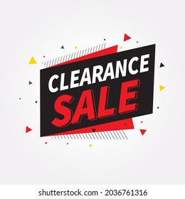 Stock clearance sale banner template design, Vector illustration.