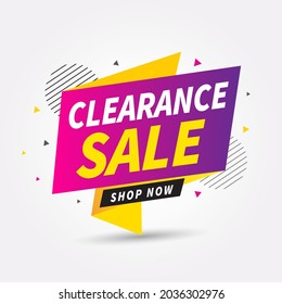 Stock clearance  sale and special offer vector banner design