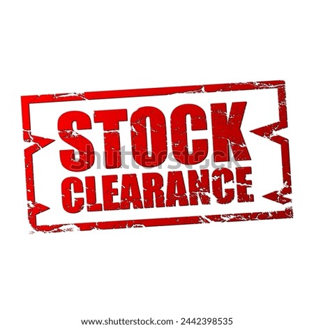 stock clearance stamp vector design