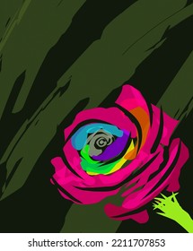 Stock of colorful rose shape scribbles vector