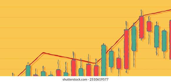 Stock commodity trading cryptocurrency trade chart graph. Business Symbol Drawing. Candlestick investment finance. Stockmarket price for business invest design. 