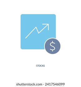 Stock concept line icon. Simple element illustration. Stock concept outline symbol design.