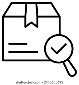 Stock Control icon line vector illustration