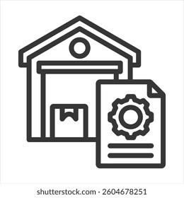 Stock Control Outline Icon Vector Illustration