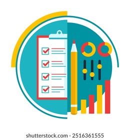 Stock control software icon - applications for streamline of daily stock operations with solution that allows sustainable business growth