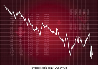 stock crash recession vector