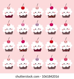 stock cute pink cake pattern