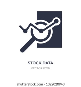 stock data analysis icon on white background. Simple element illustration from Business and analytics concept. stock data analysis sign icon symbol design.