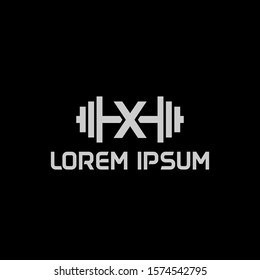 stock design vector initial letter x fitness icon logo template