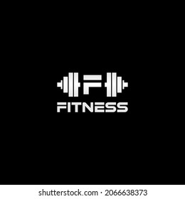stock design vector initial letter F fitness icon logo template
