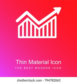 Stock Earnings red and pink gradient material white icon minimal design