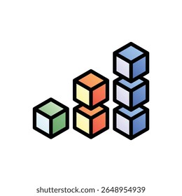 Stock. Editable vector icon, coloured with outlined stroke.