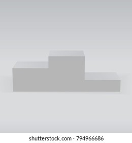  stock empty square podium  gray for award ceremony vector illustration