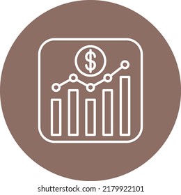 Stock Exchange App Vektorsymbol. Kann für Druck-, Mobil- und Web-Anwendungen verwendet werden.