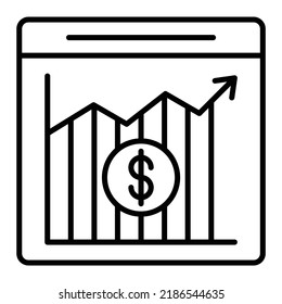 Stock Exchange App vector icon. Can be used for printing, mobile and web applications.